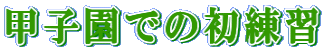 甲子園での初練習